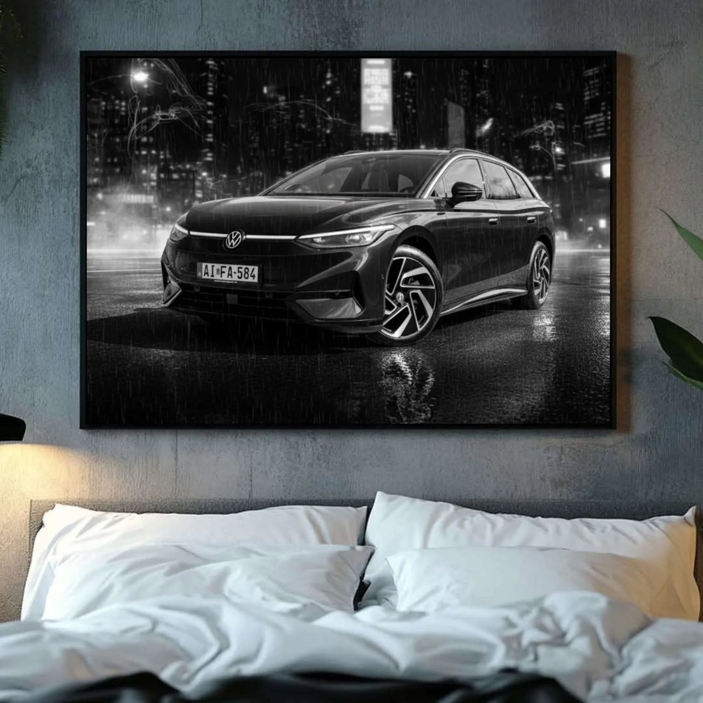 _Aesthetic Modern Living Room Photo Frame Mockup Instagram Post