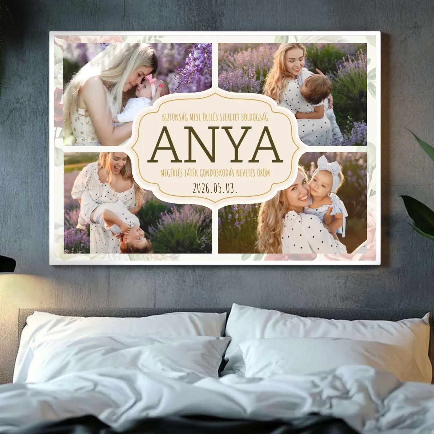 Biztonság, mese, ölelés - Egyedi Falikép Anyukáknak