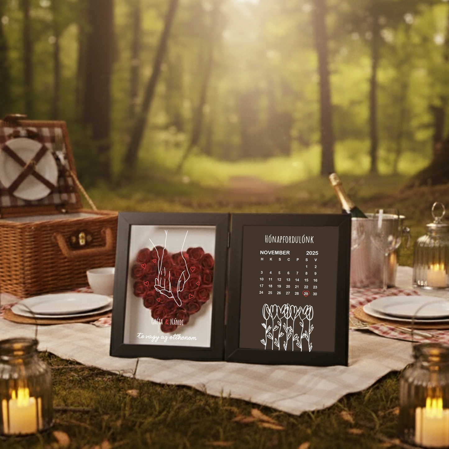 Egyedi Emlékdoboz - Évforduló - Kéz a kézben