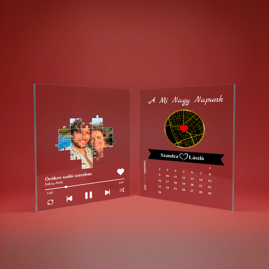 AJÁNDÉK EMLÉKDOBOZ DUPLA PLEXI - térkép