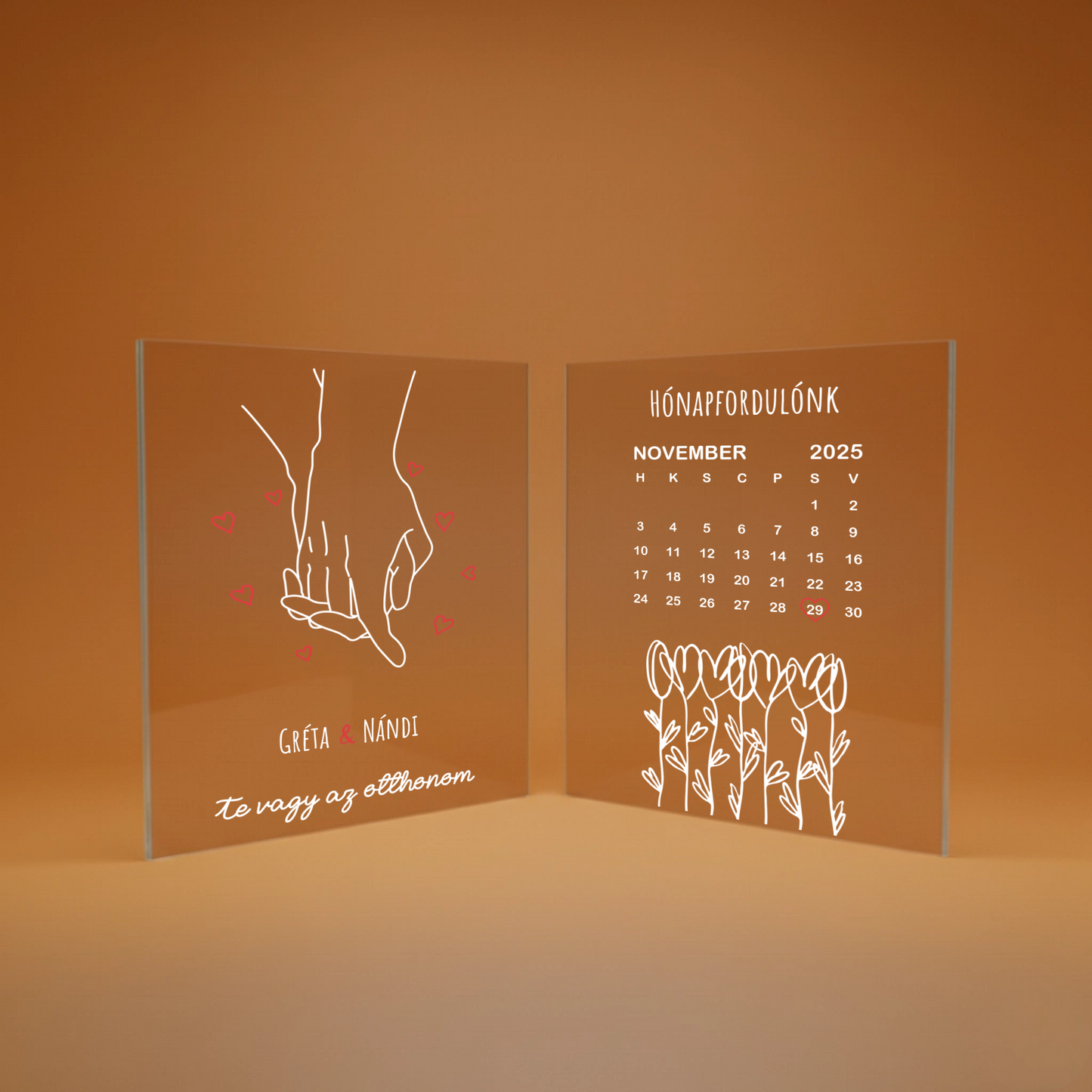 AJÁNDÉK EMLÉKDOBOZ DUPLA PLEXI - Évfordulónk