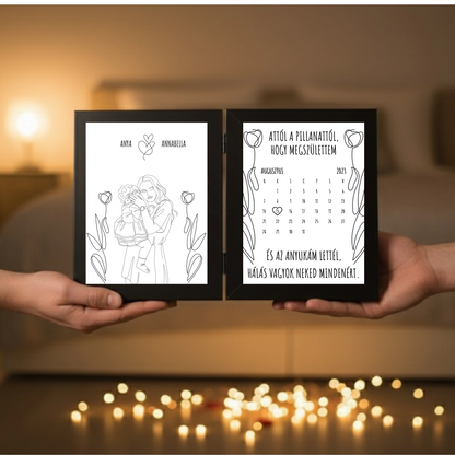 Egyedi Emlékdoboz - Anyák Napjára - LineArt