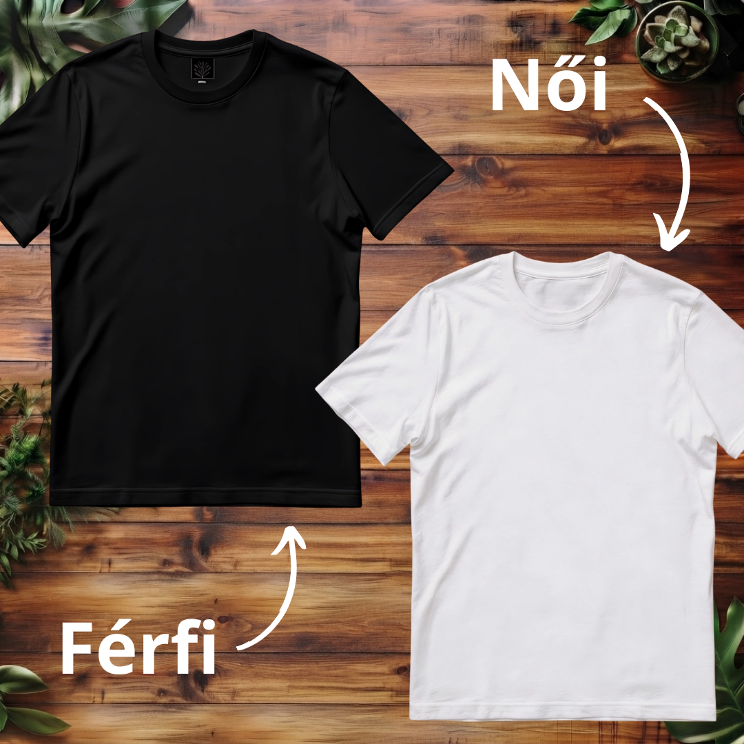 Egyedi Páros Póló (fekete-férfi  fehér-női)