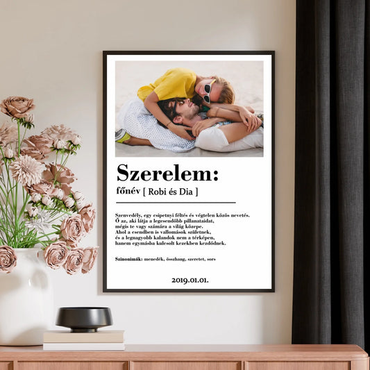 Szerelem (főnév) - egyedi poszter