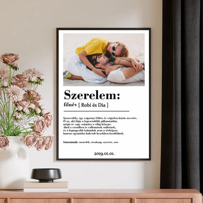 Szerelem (főnév) - egyedi poszter