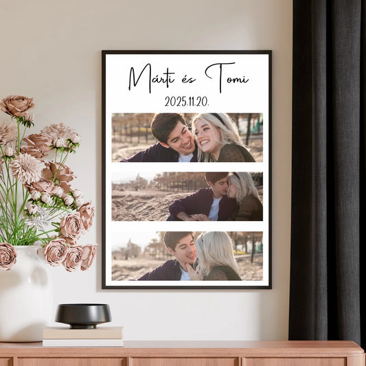 3 kép 1 szerelem - egyedi poszter