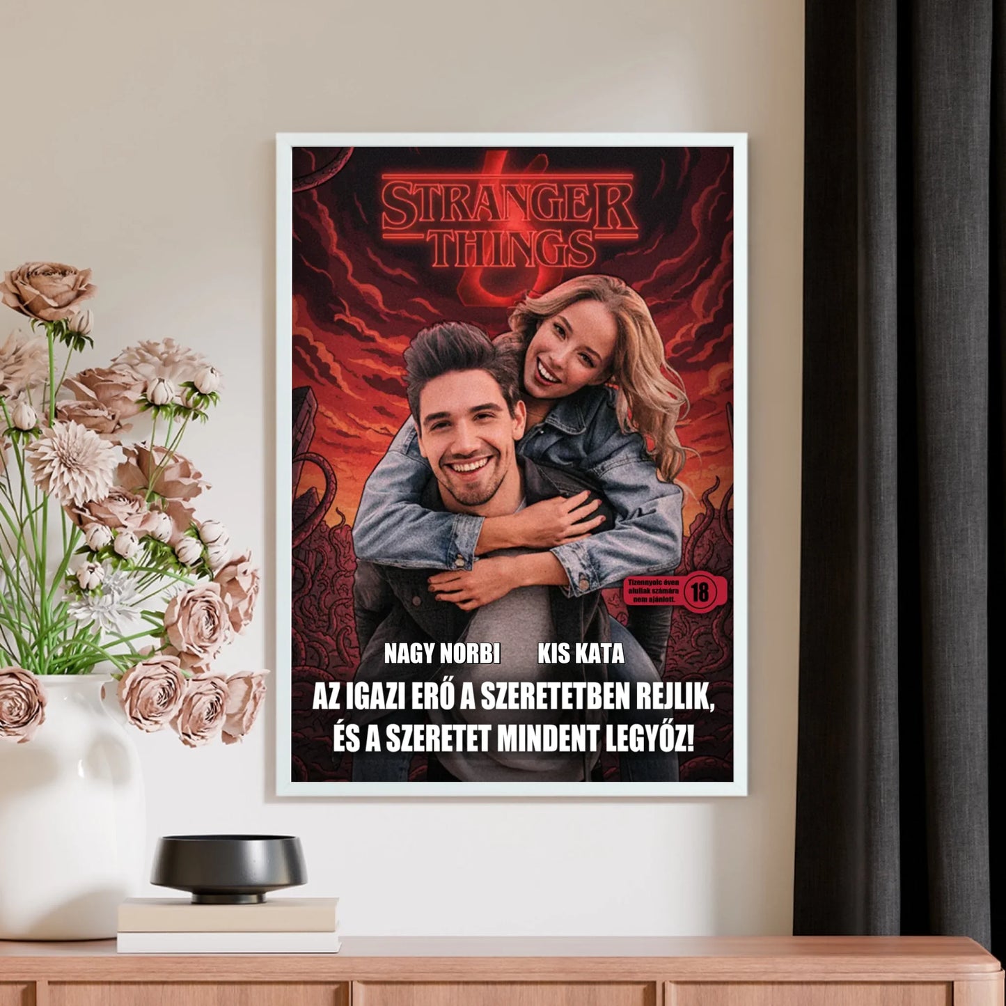 Stranger Things szerelmes - INGYEN EGYEDI AJÁNDÉK FALIKÉP