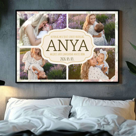 Biztonság, mese, ölelés - Egyedi Poszter Anyukáknak