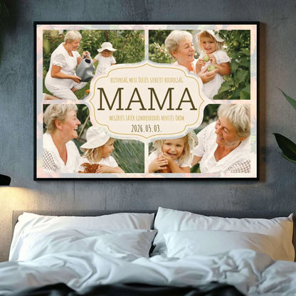 Biztonság, mese, ölelés - Egyedi Falikép Mamáknak